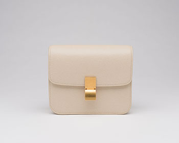 A LINEN TEEN BOX BAG by  CELINE