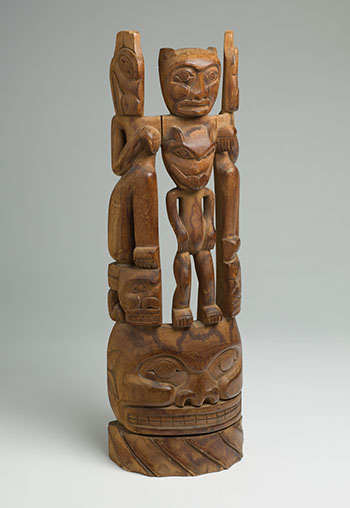Northwest Coast Totem Pole by  Early Northwest Coast Artist