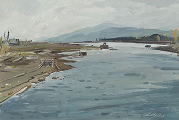 Above the Dam Malbaie River by Lorne Holland Bouchard
