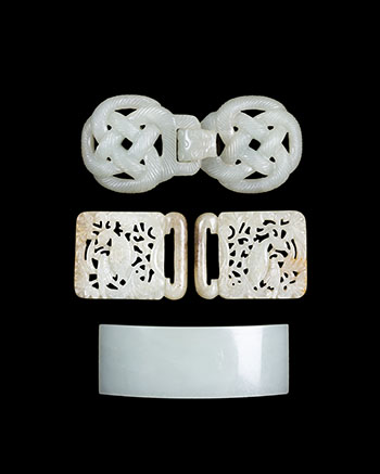 Three Groups of Chinese Jade Belthooks, Qing Dynasty by  Chinese Art