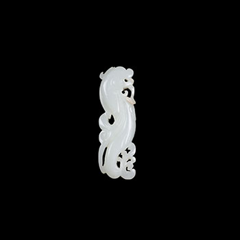 A Chinese White Jade Carved ‘Phoenix’ Pendant, 19th Century par  Chinese Art