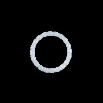 A Chinese White Jade Carved ‘Lotus’ Bangle, 18th/19th Century by  Chinese Art