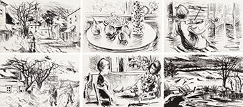 Six Lithographs by Henri Leopold Masson