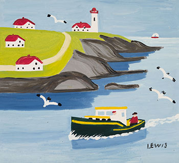 Eddie Barnes and Ed Murphy Going Fishing by Maud Lewis