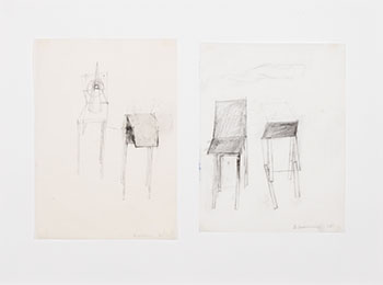 Dyptic with chairs by Betty Roodish Goodwin
