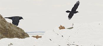 Ravens at the Dump by Alexander Colville