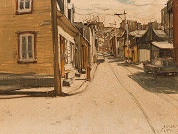 Rue Victoria à Chateauguay au printemps, Québec by John Geoffrey Caruthers Little