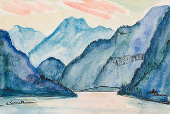 Untitled (Inside Passage Bella Bella 1930, B.C.) by Fritz Brandtner