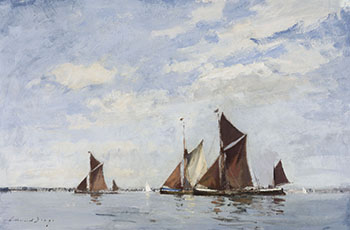 Thames Barges Racing on the Orwell par Edward Seago