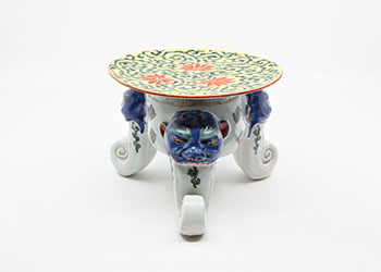 A Kakiemon Tripod Candlestick, Edo Period, 17th to 18th Century by  Japanese Art