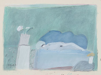 Reclining Nude, Green Room by Joy Laville