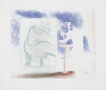 A Picture of Ourselves, from the Blue Guitar par David Hockney