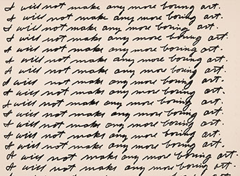 I Will Not Make Any More Boring Art par John Baldessari