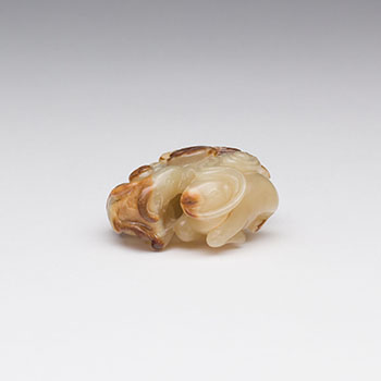 Chinese Mottled Yellow Jade Carved ‘Three Rams’ Group, 17th/18th Century by  Chinese Art