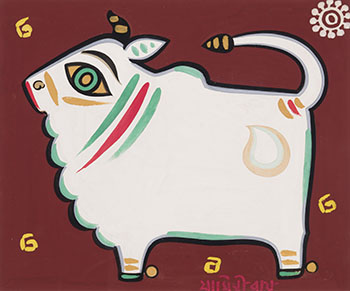 Sacred Bull by Jamini Roy