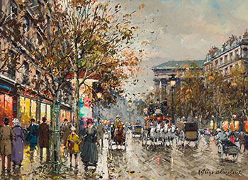 Boulevard de la Madeleine à Paris en 1900 by Antoine Blanchard