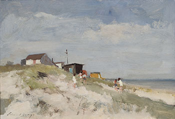 Beach Huts, Norfolk by Edward Seago