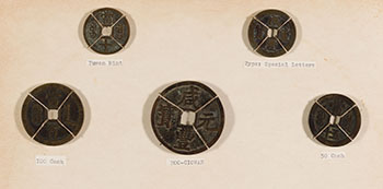 A Group of Twenty-Four Chinese Bronze Coins and Charms, Late Ming Dynasty to Republican Period by  Chinese Art