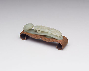 Chinese Pale Celadon Jade Belthook, 19th Century by  Chinese Art