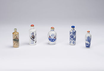 Five Chinese Porcelain Snuff Bottles, 19th Century by  Chinese Art