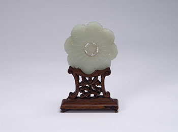 A Large Chinese White Jade Rotating Floral Pendant, 18th/19th Century by  Chinese Art