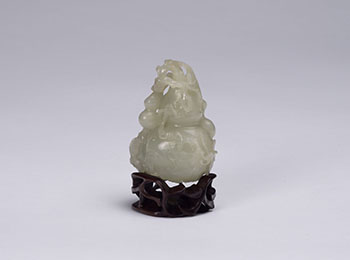 Chinese White Jade Double Gourd Group, 18th/19th Century par  Chinese Art
