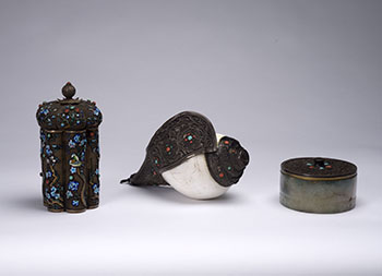 Three Asian Silver and Mounted Silver Objects, 19th/20th Century by  Chinese Art