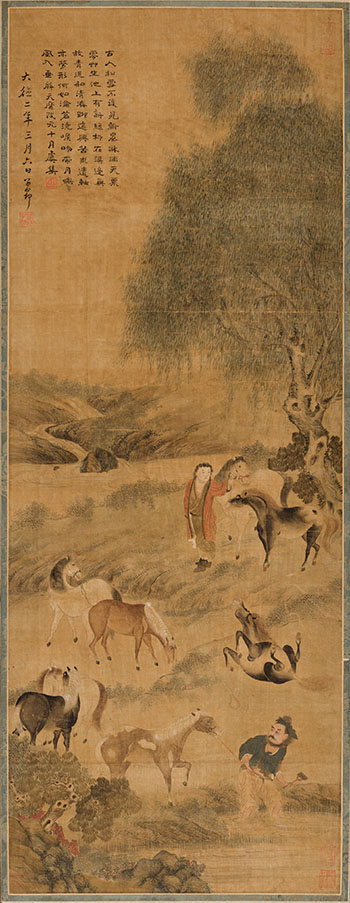After Zhao Mengfu (1254 - 1322) – Emperor’s Royal Horses, 20th Century by  Chinese Art