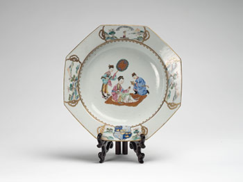 A Rare and Finely Painted Chinese Export Famille Rose 'Arms of Gordon' Dish, Qianlong Period, circa 1750 by  Chinese Art