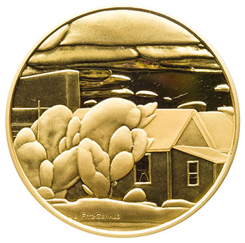 Elizabeth II Gold Proof 200 Dollars 2003, “Houses – Lionel Lemoine Fitzgerald” by  Canada