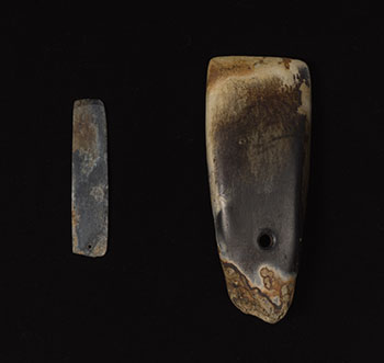 Two Chinese Neolithic Stone Blades by  Chinese Art
