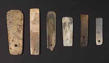 Six Chinese Neolithic Stone Blades by  Chinese Art