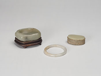 Three Chinese Jade Carved Accessories, 19th/20th Century par  Chinese Art