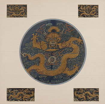 Five Chinese Silk Gauze Dragon Robe Fragments, 19th Century par  Chinese Art