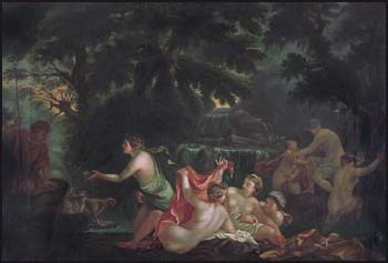 Actaeon Spying on Diana by Antoine; Circle of Coypel