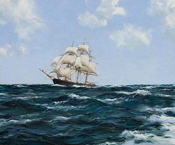 Rolling Seas, Clipper Ship Oracle par Montague J. Dawson