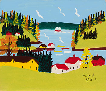 Sandy Cove in Autumn par Maud Lewis
