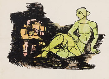 Figure Study by Fritz Brandtner