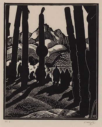 Totem Poles No. 4 (Departing People) by Edwin Headley Holgate