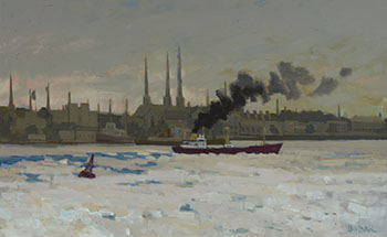 Charlottetown in Winter by Bruno Joseph Bobak