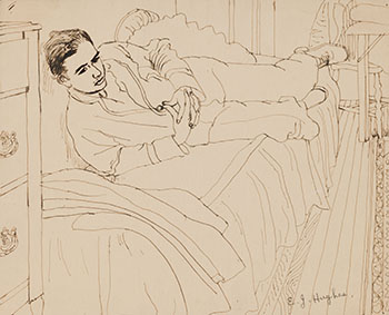 Gary on a Couch par Edward John (E.J.) Hughes