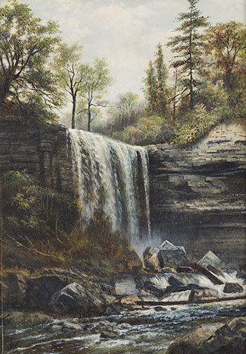 Websters Falls near Dundas Ontario 1908 par Harry (Henry) Nesbitt McEvoy