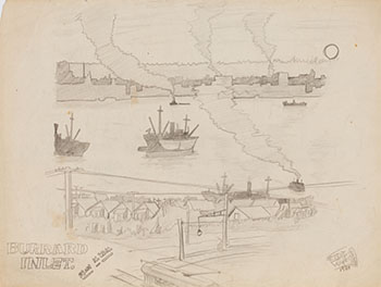 Burrard Inlet From North Vancouver by Edward John (E.J.) Hughes