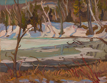 Spring Ice Near Wilson's Corner, Que. by Ralph Wallace Burton