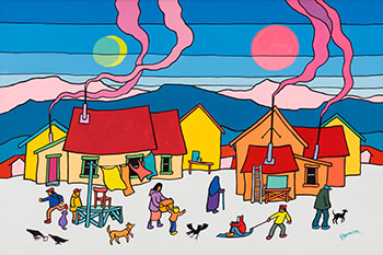 Washday Sun by Ted Harrison