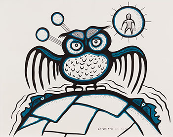 Owl Atop the Shaking Tent by Carl Ray