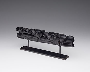 Haida Argillite Panel Pipe, First Period circa 1830 by Early Haida Artist