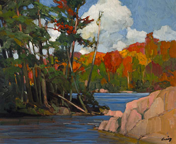 Autumn, Rocks and Trees by Philip Craig