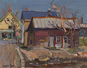 Late Spring - Street Scene, Village of Metcalfe, Ont. by Ralph Wallace Burton