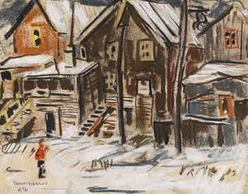 Montreal Street Scene by Henri Leopold Masson